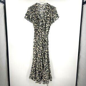 & Other Stories Los Angeles Atelier Floral Wrap Midi Dress Women's 4